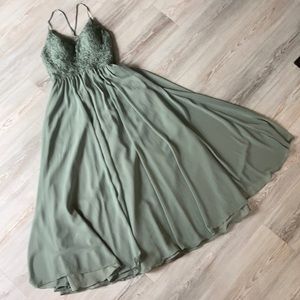 Moss Green Bridesmaid Dress